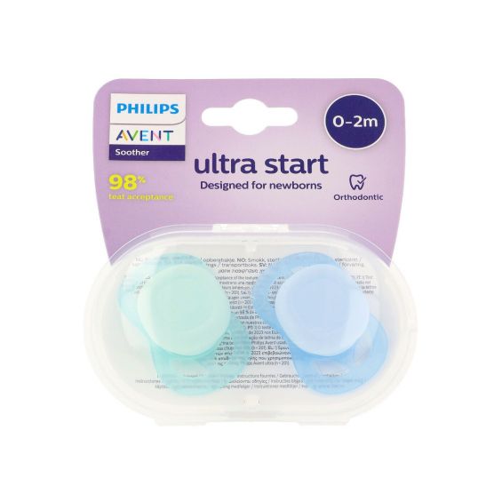 Avent chupete ultra start 0-2 meses 2 unidades Farmacia Rueda de Lecea