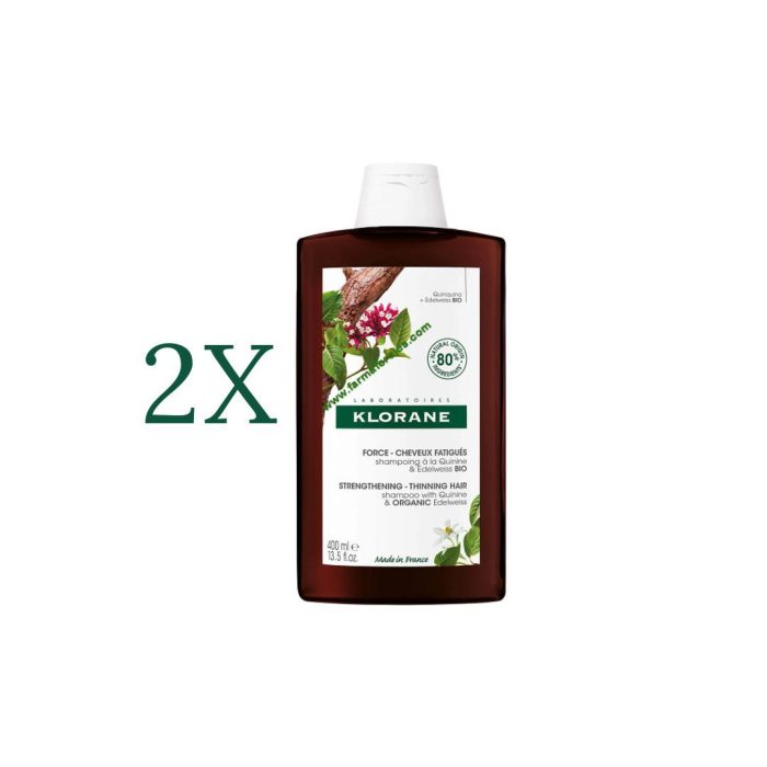 Klorane champú quinina 400 ml Duplo Farmacia Rueda de Lecea