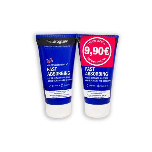 Neutrogena duplo crema de manos rapida absorcion 2x75 ml Farmacia Rueda De Lecea