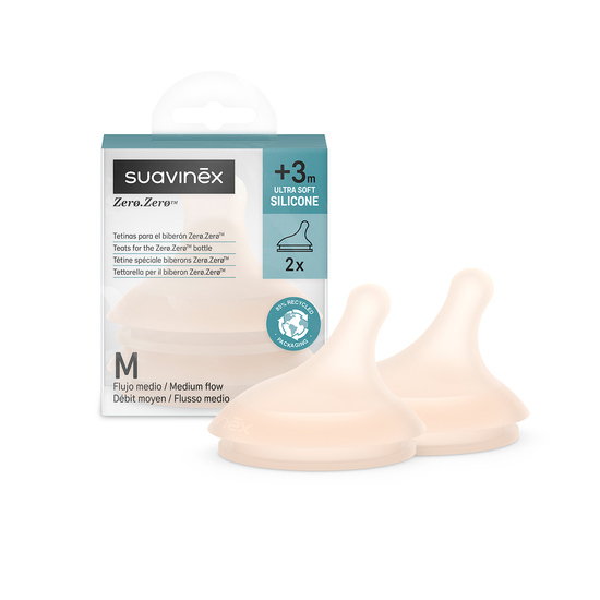 Suavinex pack 2 tetinas zerozero M +3m Farmacia Rueda de Lecea